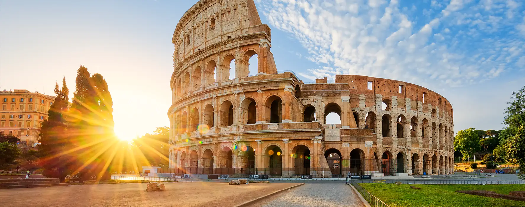 The Colosseum in Italy.